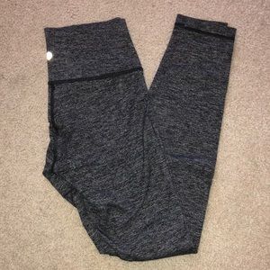 lululemon gray wunder under leggings high rise